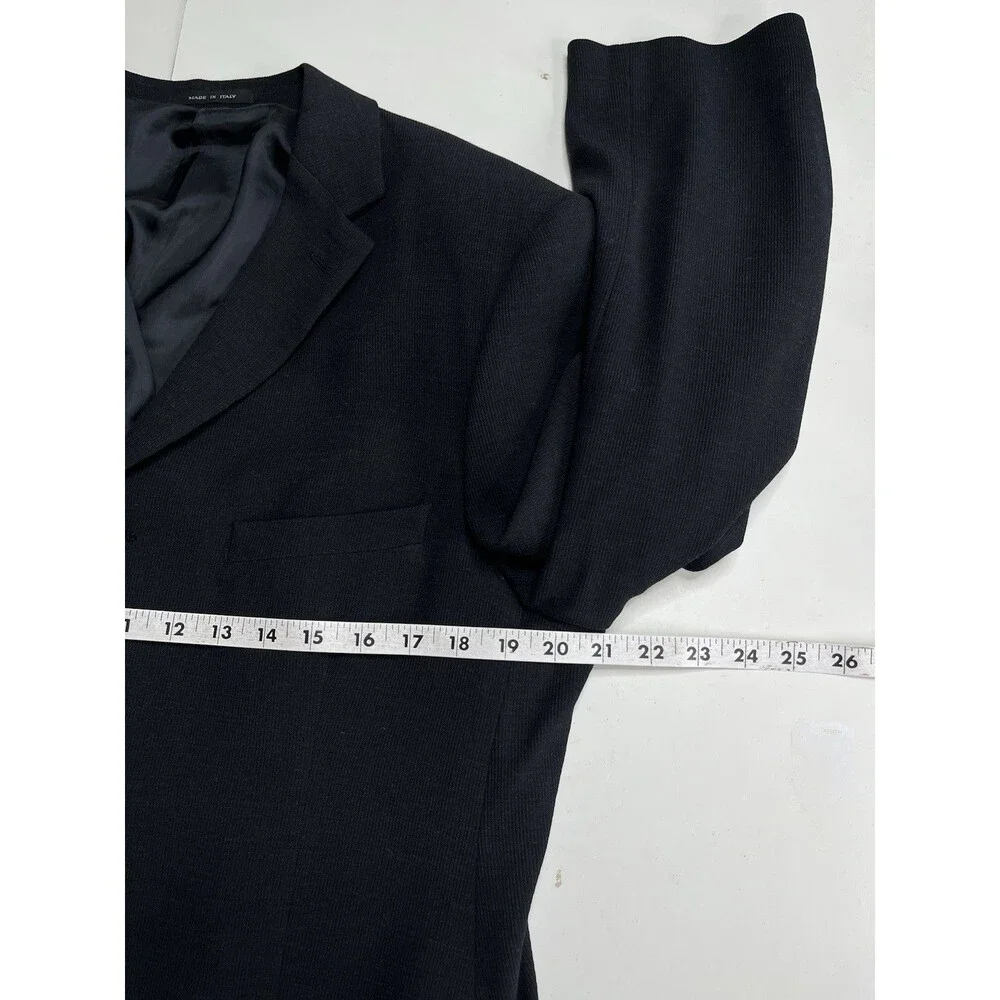 EMPORIO ARMANI Sport Coat Men 42R Black Textured Soft Stretch Tech Fabric Blazer